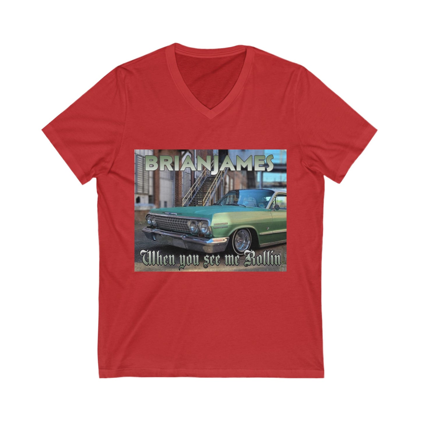 Classic Car Enthusiast V-Neck Tee - Perfect for Car Lovers, Gift for Birthdays, Casual Wear, Summer Outings, Automotive Events