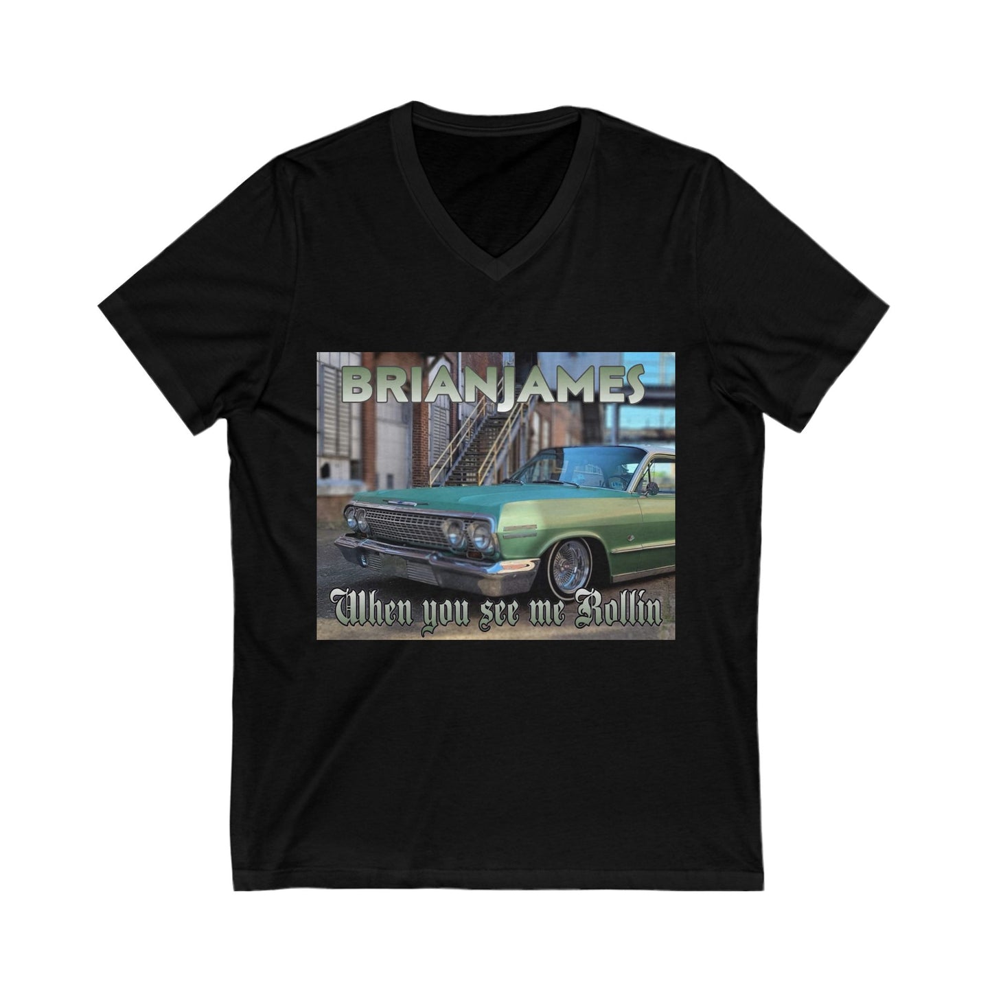 Classic Car Enthusiast V-Neck Tee - Perfect for Car Lovers, Gift for Birthdays, Casual Wear, Summer Outings, Automotive Events