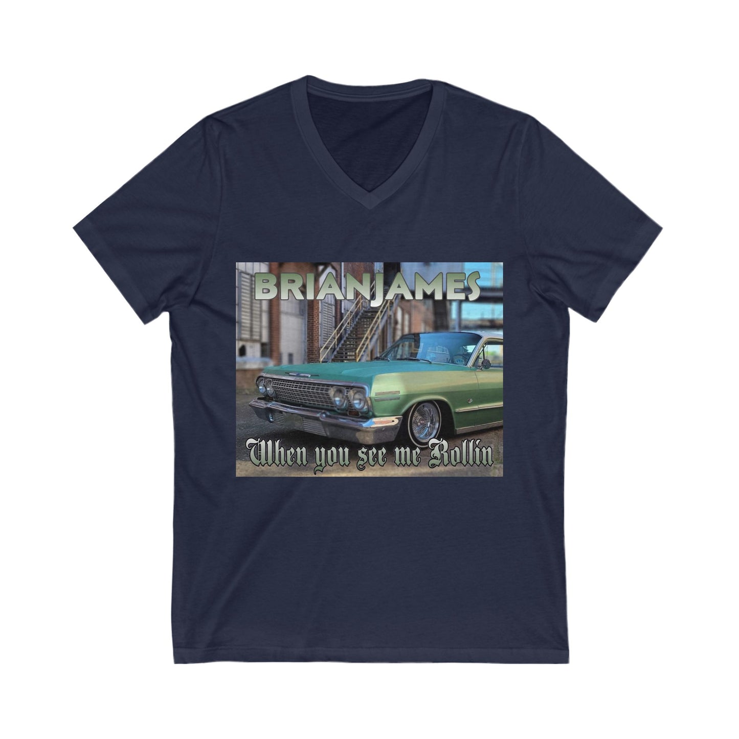 Classic Car Enthusiast V-Neck Tee - Perfect for Car Lovers, Gift for Birthdays, Casual Wear, Summer Outings, Automotive Events