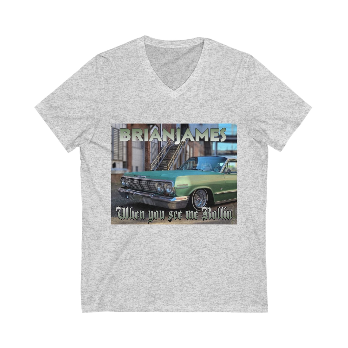 Classic Car Enthusiast V-Neck Tee - Perfect for Car Lovers, Gift for Birthdays, Casual Wear, Summer Outings, Automotive Events