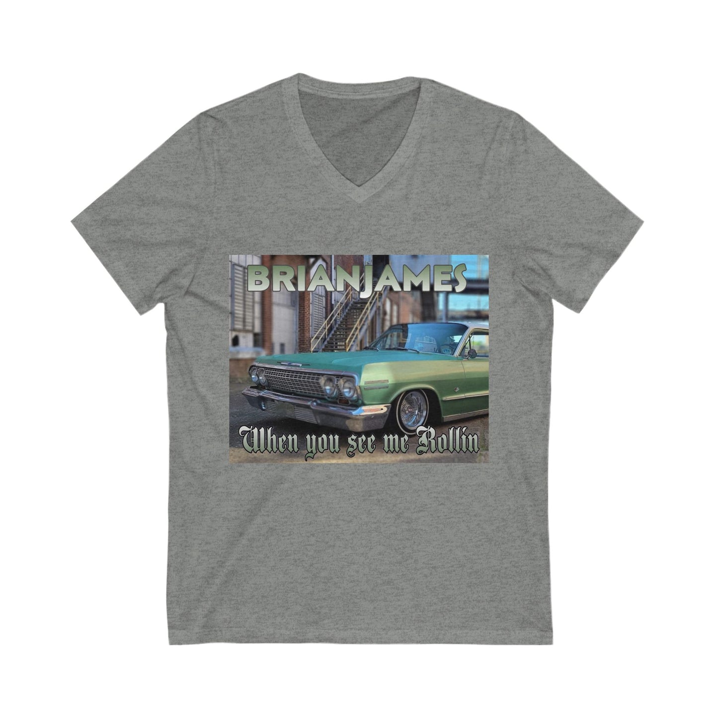Classic Car Enthusiast V-Neck Tee - Perfect for Car Lovers, Gift for Birthdays, Casual Wear, Summer Outings, Automotive Events