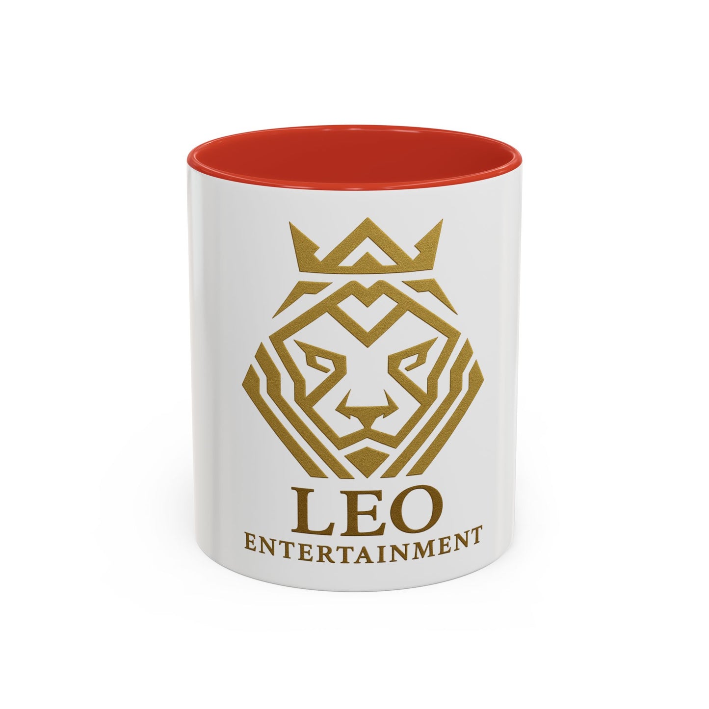 Gold Lion Accent Coffee Mug - Perfect Gift for Leo Lovers, Unique Home Decor, Personalized Beverage Cup, Zodiac Collection