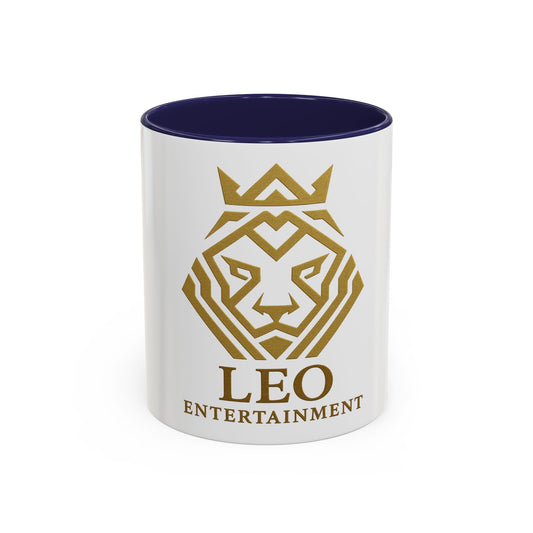 Gold Lion Accent Coffee Mug - Perfect Gift for Leo Lovers, Unique Home Decor, Personalized Beverage Cup, Zodiac Collection