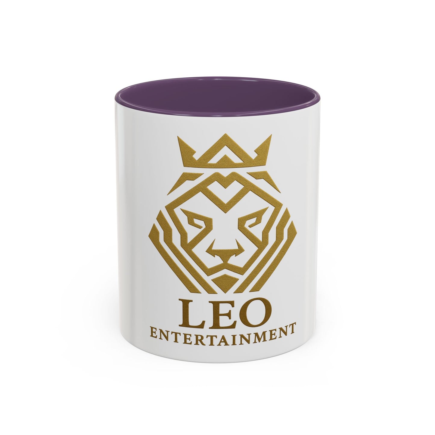 Gold Lion Accent Coffee Mug - Perfect Gift for Leo Lovers, Unique Home Decor, Personalized Beverage Cup, Zodiac Collection