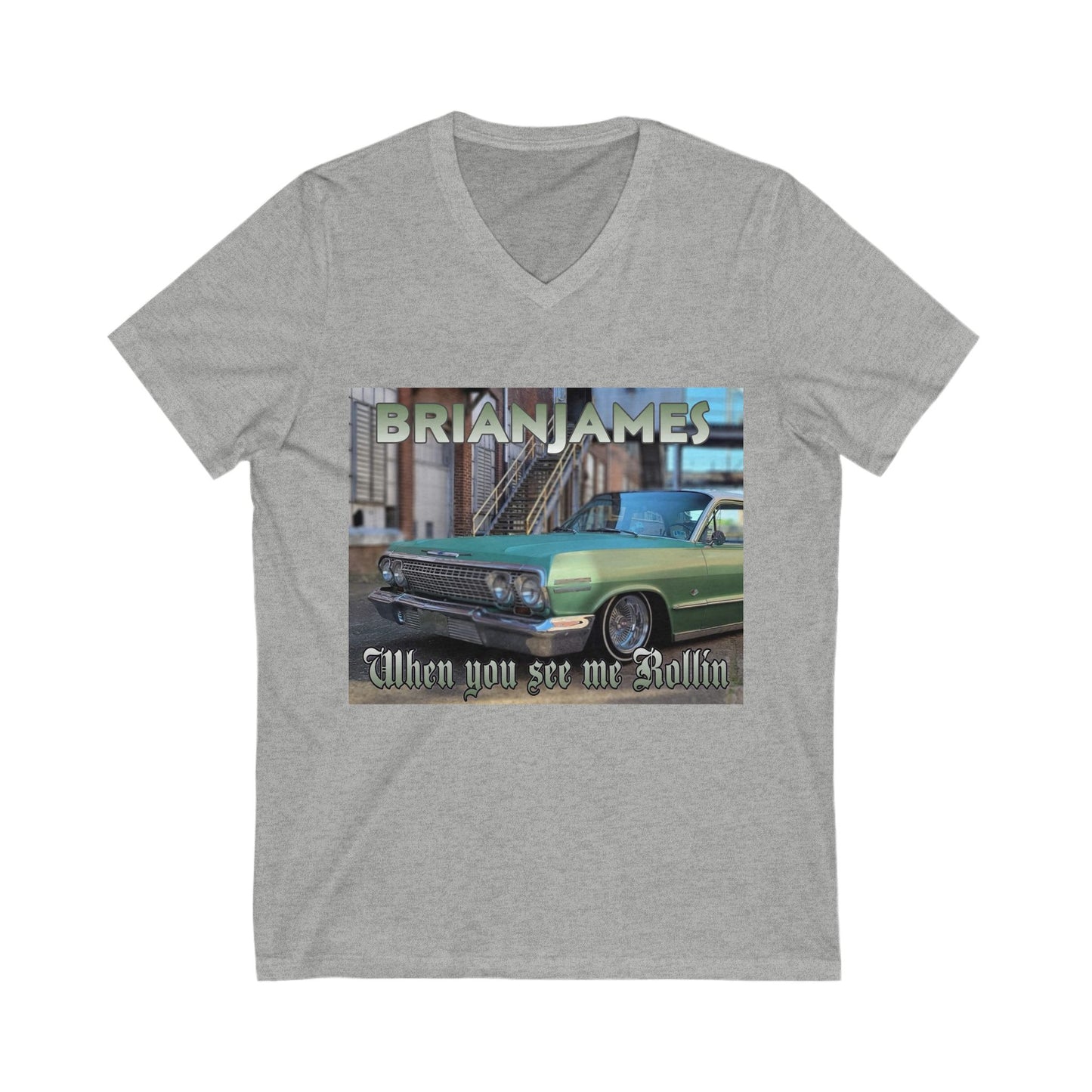 Classic Car Enthusiast V-Neck Tee - Perfect for Car Lovers, Gift for Birthdays, Casual Wear, Summer Outings, Automotive Events