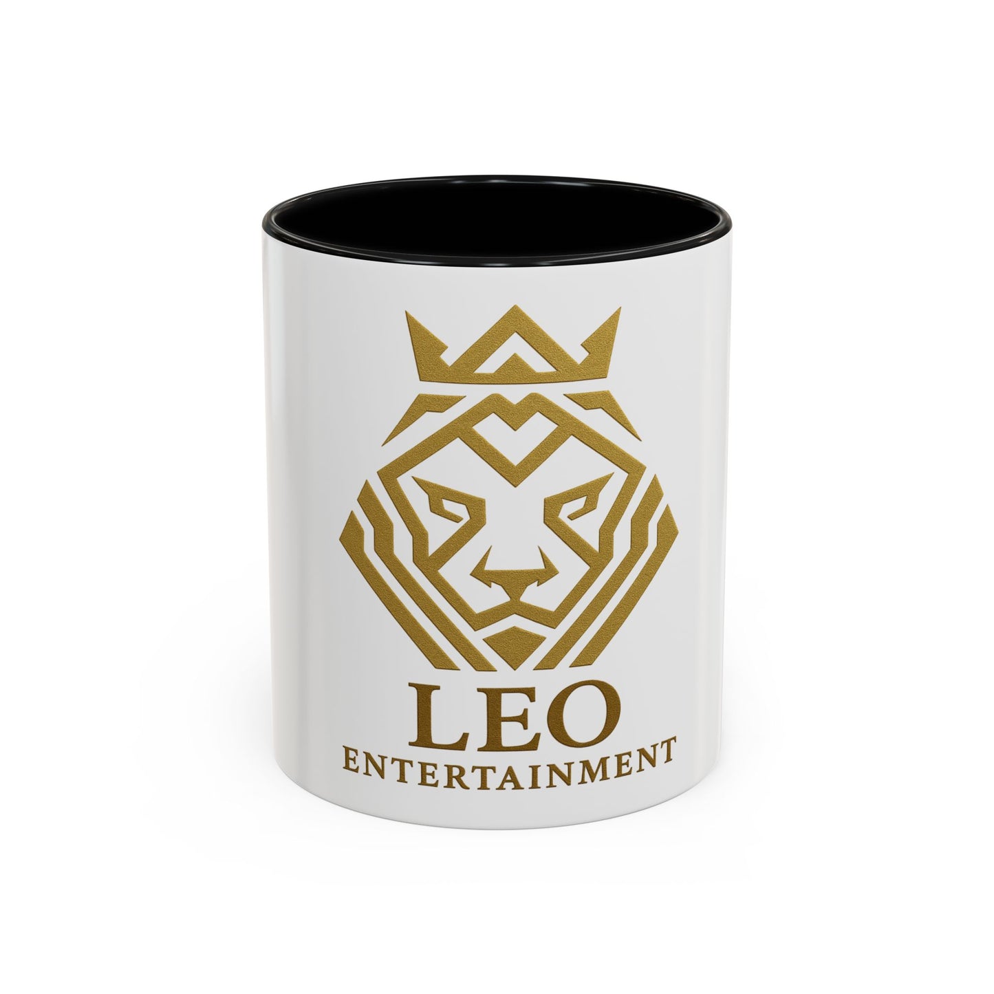 Gold Lion Accent Coffee Mug - Perfect Gift for Leo Lovers, Unique Home Decor, Personalized Beverage Cup, Zodiac Collection