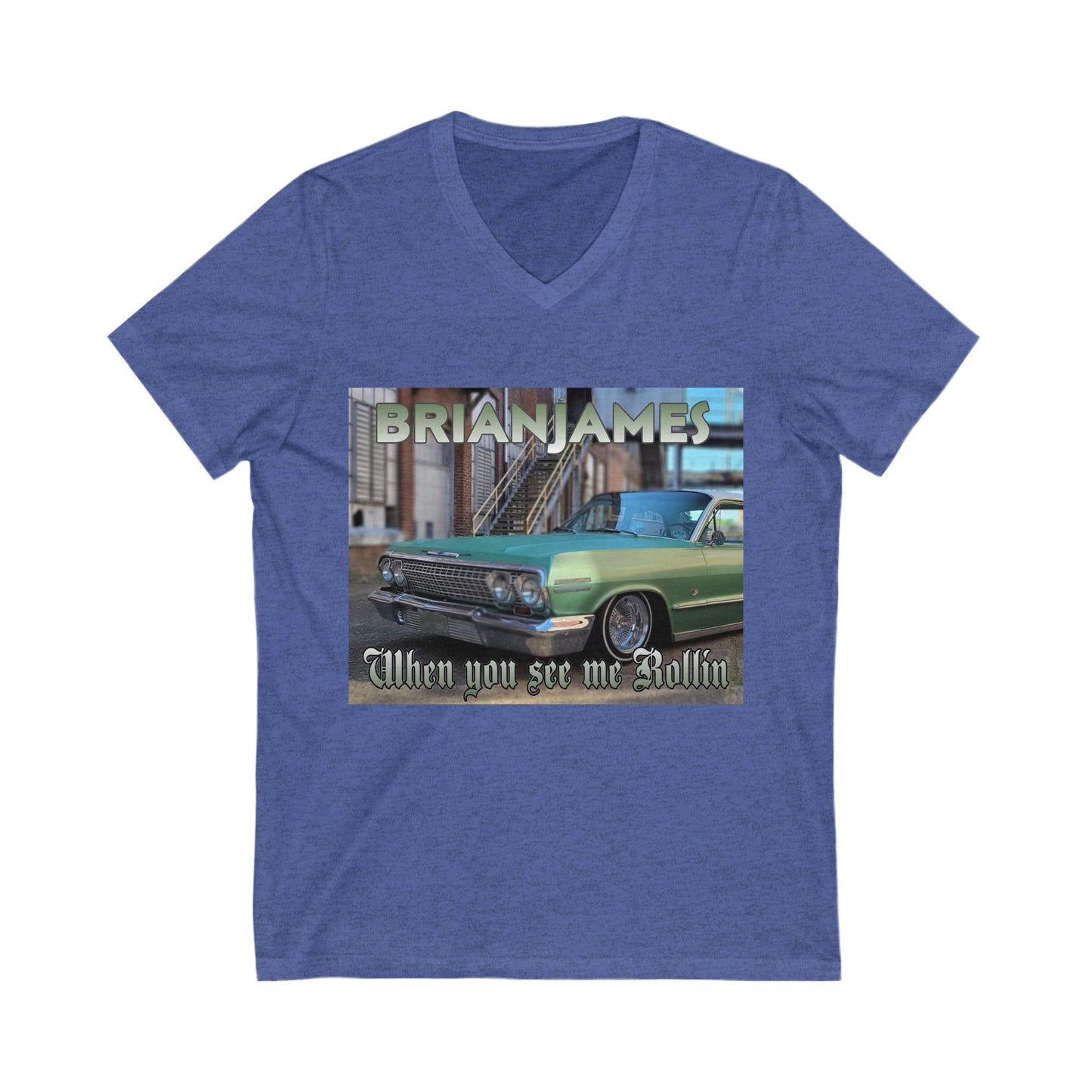 Classic Car Enthusiast V-Neck Tee - Perfect for Car Lovers, Gift for Birthdays, Casual Wear, Summer Outings, Automotive Events