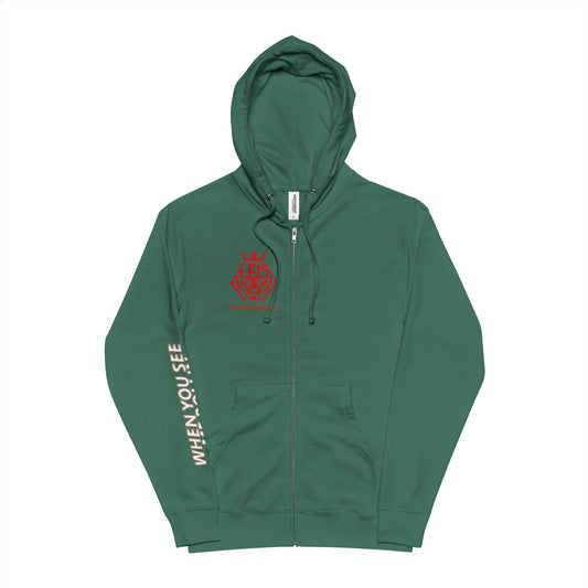 Cool Graphic Fleece Zip Up Hoodie, Casual Wear, Unisex Apparel, Perfect for Everyday Style, Gift for Him or Her, Streetwear Fashion
