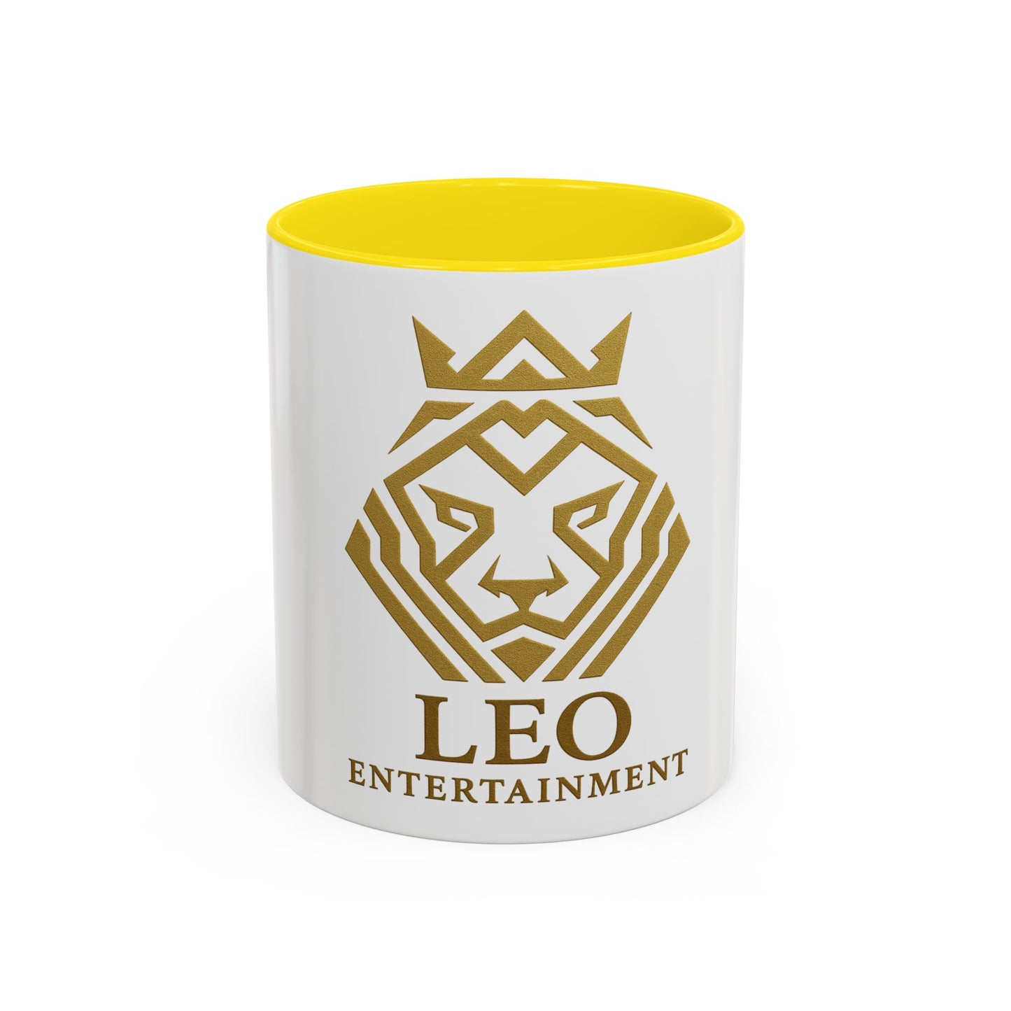Gold Lion Accent Coffee Mug - Perfect Gift for Leo Lovers, Unique Home Decor, Personalized Beverage Cup, Zodiac Collection